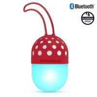 HyperGear Speaker Bluetooth 3W Waterproof IPX4 Go-Blow Light Up LED RGB 7 Colour Changing Modes TWS 1Hr Rapid Charge - Red