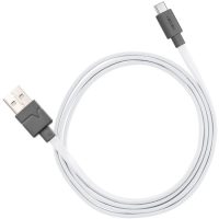 Ventev Charge & Sync USB-C to USB-A Cable 6ft Flat - White