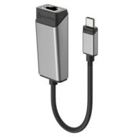 Alogic Adapter USB-C Male to RJ45 Gigabit Ethernet Female with Short Cable Extension 6in - Space Grey