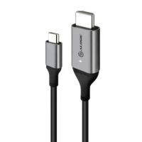 Alogic USB-C to HDMI 3ft Cable 4K Ultra HD with Smart LED - Space Grey
