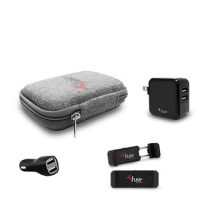 Fuse Travel Pack - Travel Pouch + Wall Charger 2 Port USB-A + Fuse Car Vent Clip Smartphone Holder + Car Charger 3.1Amp 2 Port USB-A Bundle BULK