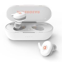 HyperGear Earbuds Bluetooth Active True Wireless Sweat Proof Secure Fit Quick Pair Technology Charging Case 15Hr Playtime - White