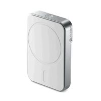 Alogic Powerbank 5000mAh 15W Fast Charge Qi and MagSafe Magnetic Ring Included - White
