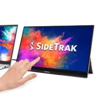 SideTrak Laptop Monitor 15.8in Solo Pro Touch Freestanding Portable Monitor Anti-Glare LED Includes HDMI & USB-C Cables PC/MAC/Chrome/Console Gaming - Black
