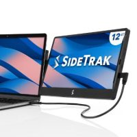 SideTrak Laptop Monitor 12.5in Swivel Portable Monitor Rotate 360 Deg Attach to Laptop Kickstand HDMI & USB-C Cables PC/MAC/Chrome BIL - Black