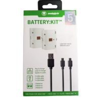 Snakebyte Xbox One Battery Kit 2x 800nAh Batteries & Charging Cable - White