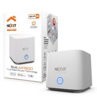 Nexxt Networking Mesh Router Wifi 6 Bolt AX1800 IEEE 802.11ax Coverage up to 2000 sq ft Compatible with OFDMa & MU-MIMO up to 150 Devices Google Alexa Siri - White