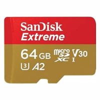 SanDisk Extreme MicroSD Memory Card 64GB V30 Blazing Fast Speed for 4K Capture with SD Adapter