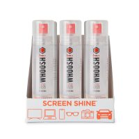 Whoosh! Screen Shine Grab n Go 80ml Merchandiser and Product Includes 9x 80ml Bottle & Mini Cloth in Countertop Merchandiser all in one Non-Toxic Alcohol & Ammonia Free Formula