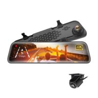 myGEKOgear Dashcam - Orbit D400 Dual Front (4K) & Rear (1080p) Cams Rearview Mirror Attach with Back up Assist Mode Touchscreen with Built in DVR 32GB MicroSD Included - Black