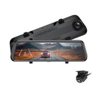myGEKOgear Dashcam - Orbit D100 Dual Front (1080p) & Rear (1080p) Cams Rearview Mirror Attach Touchscreen with Built in DVR 32GB MicroSD Included - Black