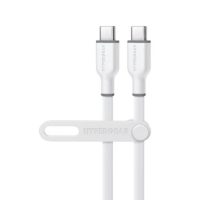 HyperGear Charge & Sync PD USB-C to USB-C Flexi Pro Cable 4ft PD up to 60W Fast Charge 480Mbps High Speed - Soft Touch Silicone - White
