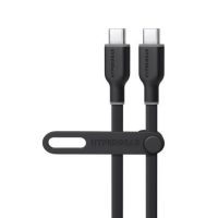 HyperGear Charge & Sync PD USB-C to USB-C Flexi Pro Cable 4ft PD up to 60W Fast Charge 480Mbps High Speed - Soft Touch Silicone - Black