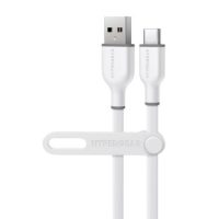 HyperGear Charge & Sync USB-C to USB-A Flexi Pro Cable 6ft 18W Fast Charge 480Mbps High Speed - Soft Touch Silicone - White