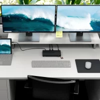 Alogic Docking Station USB-C Triple Monitor 2x DisplayPort  1x HDMI 4k Ultra HD 100W Power Delivery MA3 - Black