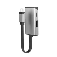 Alogic Adapter 2-in-1 USB-C Male to HDMI Female & USB-C Female Magforce 4K Ultra HD 100W Pass Through Charging