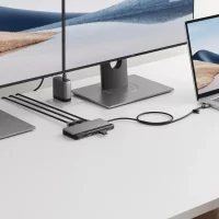 Alogic Docking Station USB-C Dual Monitor 2x DisplayPort 4K Ultra HD 60Hz 85W Power Pass Through MX2 Lite - Space Grey