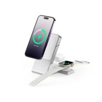 Alogic Qi Charging & Powerbank Matrix+ 5000mAh 3-in-1 Fast Charging 7.5W USB-C Apple Watch Charger 2W 30W Wall Charger Kickstand MagSafe - Black