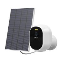 Nexxt Smart Home Outdoor Camera Solar 2K 4MP with Solar Panel IP65 2 Way Communication Night Vision Motion Sensor - White