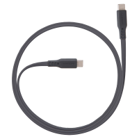 Ventev Charge & Sync USB-C to USB-C Cable 6ft Flat High Speed 2X Copper Fast Charge Reinforced Connector - Box - Gray