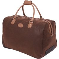 Gino Ferrari Luggage Roller Bag 21.5In With Telescopic Handle Suede Look & Feel Microfiber Handles Large Interior Storage - Tan