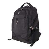 Gino Ferrari Backpack 16In ARCO Durable Polyester 2x Side Mesh Water Bottle Pockets Padded Carry Handle Air Flow Padding - Black