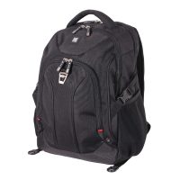 Gino Ferrari Backpack 16In Zeon Durable High Quality Nylon Mesh Water Bottle Pockets Air Flow Padding Multiple Pockets - Black