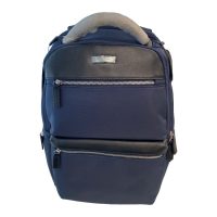 Gino Ferrari Backpack 15.6In Sapphire Collection Soft Leather Microfibre Trim Luggage Passthrough
