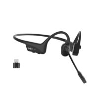 Shokz OpenComm2 2025 UC with USB-C Dongle Cosmic Black Bluetooth Stereo Headset Noise Cancelling Boom Mic with Mute Button - Bone Conduction - Zoom Certified