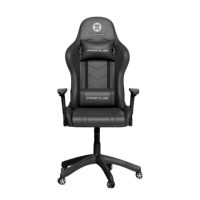 Primus Gaming Chair Thronos 100T BLACK Sleek Design 2D Adjustable Armrests Lumbar Pillow Seat Tilt Contour Side Wings Max Weight 308Lbs