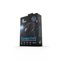 Xtech Gaming Mouse Wired Combative 3D 8 Button 4 Colour LED Fire Key Braided Durable Cable RGB Backlight  7200dpi Adjustable Settings - Black