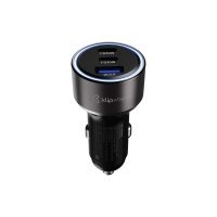 Klipxtreme Car Charger 3 Port 60W 2x USB-C PD (30W Each) 1x USB-A 3.0 18W LED Ring Light Indicator - Black