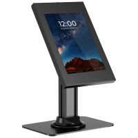 Mount-It! Tablet Countertop Stand Fits iPads up to 11In Rotating & Tilting Head Lockable Enclosure Heavy Duty Stand