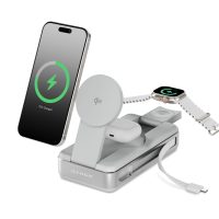 Alogic Qi2 Charging & Powerbank Roam 21000mAh 6-in-1 Fast Charging USB-C 100W Laptop Charging - Light Grey