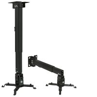 Mount-It! Projector Wall & Ceiling Mount Full Motion Solid Steel Supports 40 lbs Mounts to Ceiling or Wall - Black
