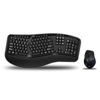 Adesso Keyboard & Mouse Combo Wireless Ergo 1600dpi PC/MAC- FRENCH Canadian - Black