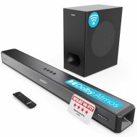 Majority Bluetooth Sound Bar 400W Sierra Plus Dolby Atmos Soundbar with Subwoofer with Remote - Black