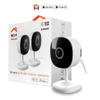 Nexxt Smart Home Indoor Camera (2 PACK) 2K 2 Way Communication Fixed Micro SD Slot Night Vision Motion Sensor - White