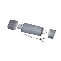 Xtech Card Reader High Speed USB-C or USB-A 3.0 Read/Write to SD or Micro SD Cards PC/Mac/Android/IOS Alluminum Alloy