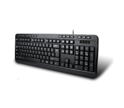 Adesso Keyboard Wired Multimedia Spill-Resistant with PS/2 Adapter – Black Adesso Keyboard Wired Multimedia Spill-Resistant with PS/2 Adapter - Black