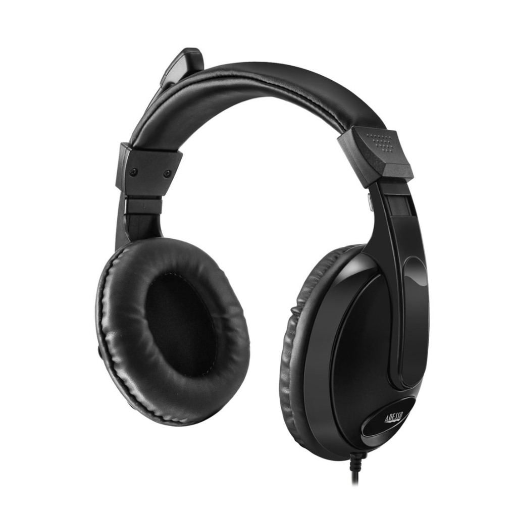 Adesso Headset Stereo with Boom Mic 3.5mm Multi-Media Volume and Call Controls Comfortable Adjustable Headband – Black Adesso Headset Stereo with Boom Mic 3.5mm Multi-Media Volume and Call Controls Comfortable Adjustable Headband - Black