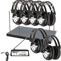 HamiltonBuhl AudioFlow Wireless 6-Person Listening Center with Multi-Frequency Transmitter