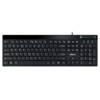 Adesso Keyboard & Mouse Combo Wired Quiet Switch Low Profile with Smart Card Reader - Black
