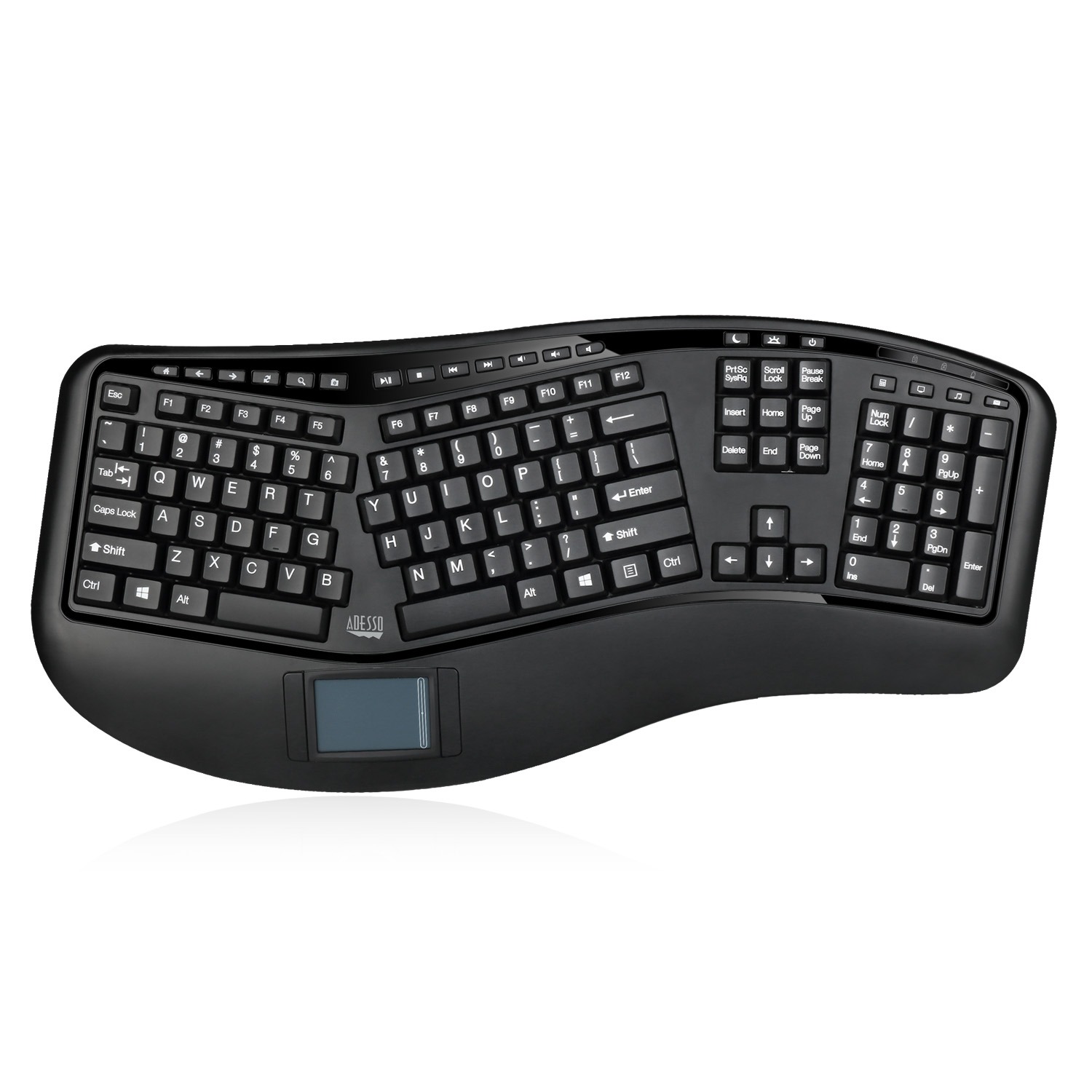Adesso 2.4G Wireless Ergonomic Touchpad Keyboard Adesso 2.4G Wireless Ergonomic Touchpad Keyboard
