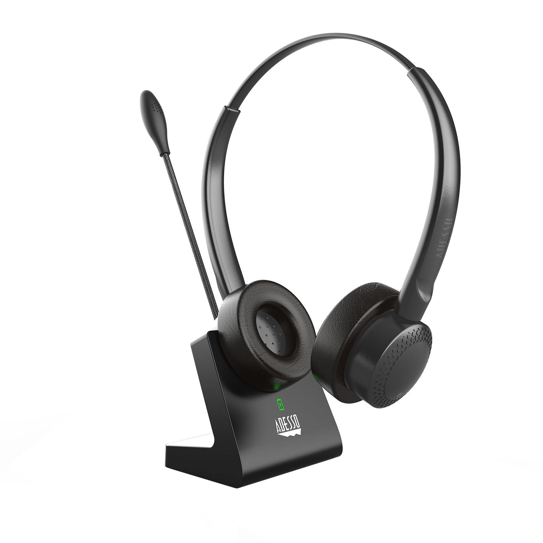 Adesso Bluetooth headset with Microphone and Charging Dock Adesso Bluetooth headset with Microphone and Charging Dock