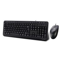 Adesso Keyboard & Mouse Combo Wired Antimicrobial Multimedia 1200dpi PC/MAC - Black