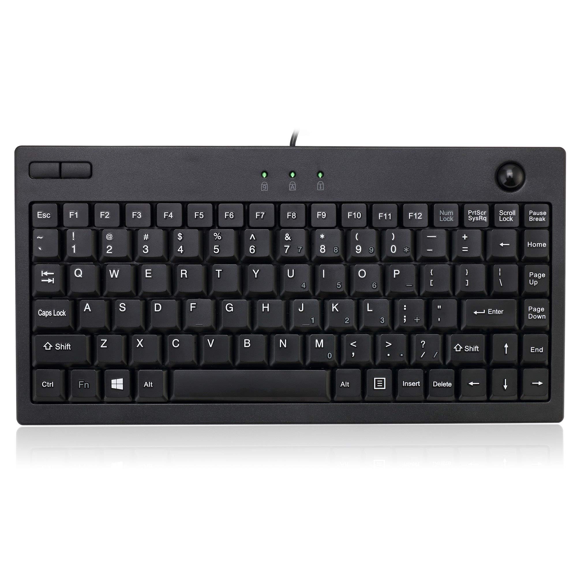 Adesso Keyboard Wired Tru-Form 310 Mini with Trackball – Black Adesso Keyboard Wired Tru-Form 310 Mini with Trackball - Black
