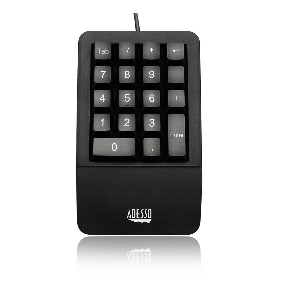 Adesso Keypad Wired Antimicrobial Waterproof Ergonomic – Black Adesso Keypad Wired Antimicrobial Waterproof Ergonomic - Black