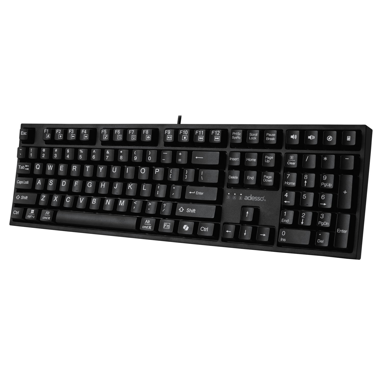 Adesso Keyboard Wired Multi OS 2X Large Print Copilot AI Hotkey – Black Adesso Keyboard Wired Multi OS 2X Large Print Copilot AI Hotkey - Black
