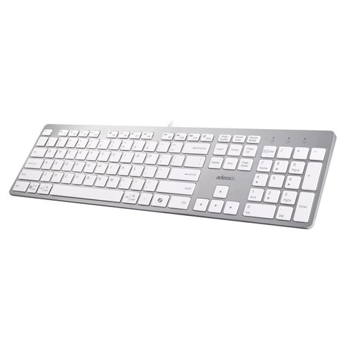Adesso Keyboard Wired EasyTouch USB-C Connector Copilot AI Hotkey Built in Hub with USB-A USB-C 3.5mm PC/Mac/Android – White Adesso Keyboard Wired EasyTouch USB-C Connector Copilot AI Hotkey Built in Hub with USB-A USB-C 3.5mm PC/Mac/Android - White